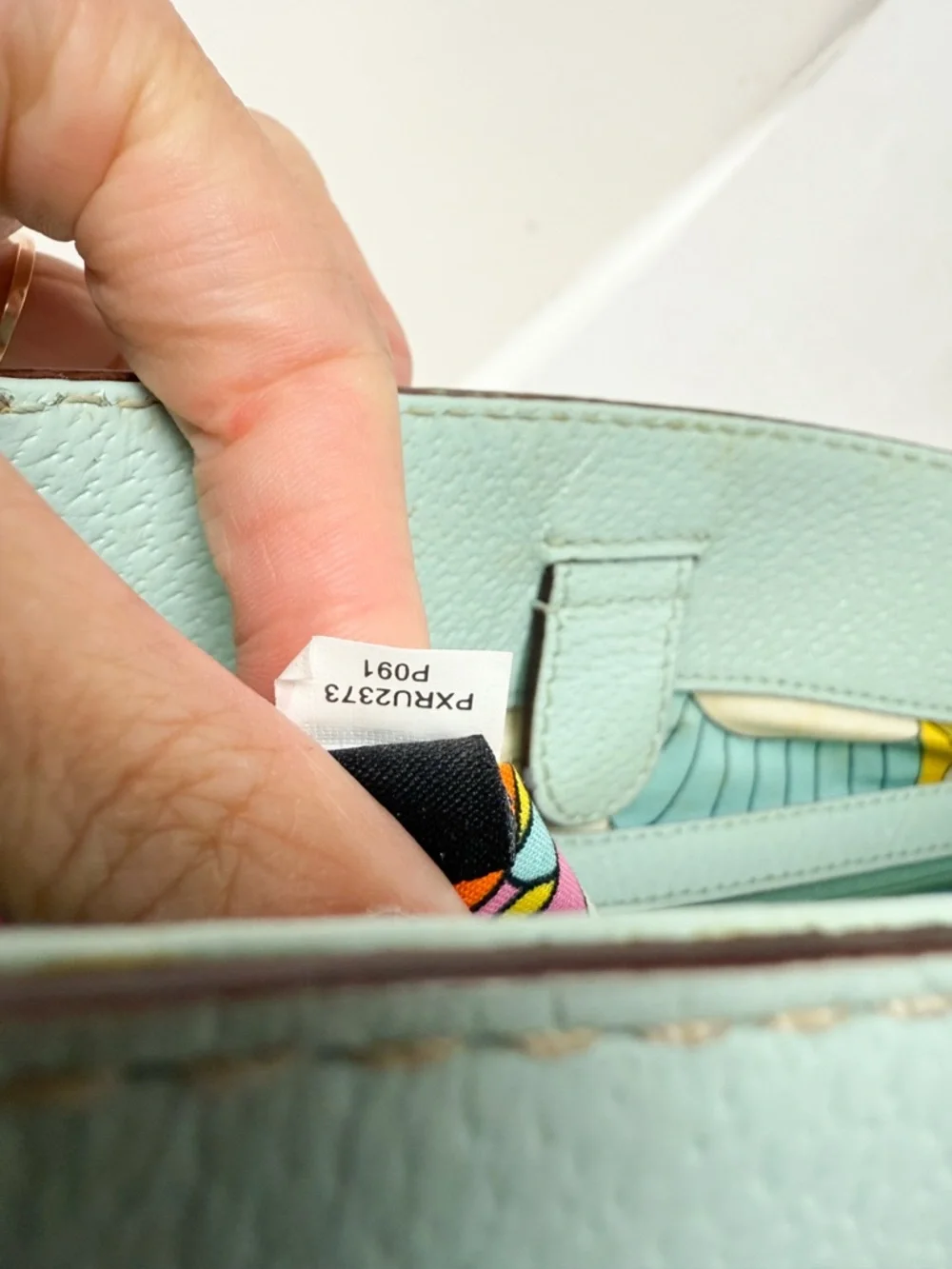 Kate Spade New York Gabriel Grand Street Bag‎ Blue Green Leather Shoulder Purse